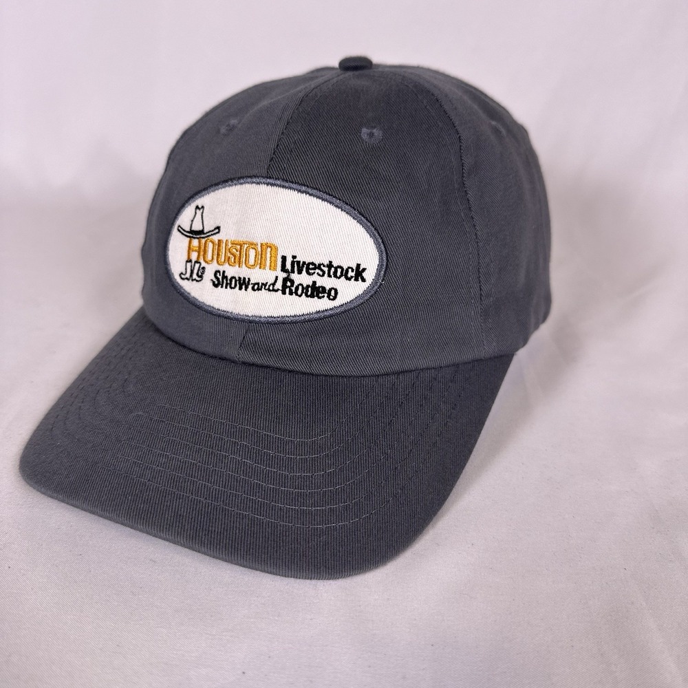 Houston Livestock Show & Rodeo Hat Hook & Loop Cap Grey Texas Farm Bureau